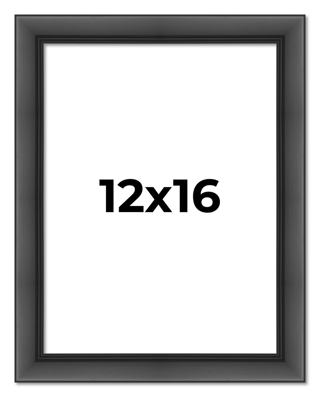 12x16 Refined Picture Frame with UV-Resistant Acrylic & Acid Free Backing, Available in 5 Finishes - Black, Blue, Gold, Silver, and White